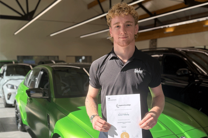 Sam Holladay Passes His Customer Service Apprenticeship