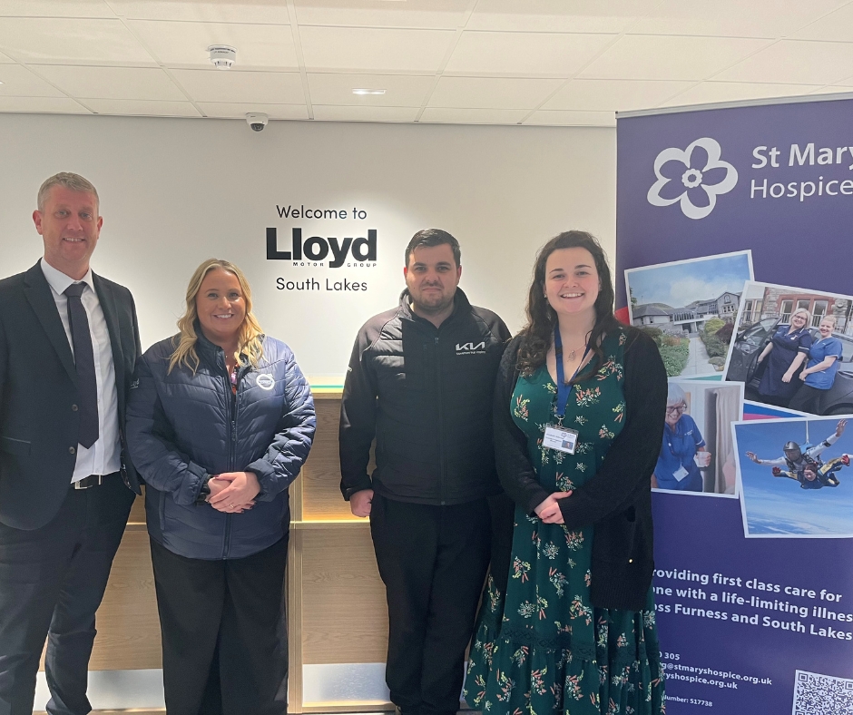 Lloyd South Lakes announce their charity Partnership with St Mary's Hospice 