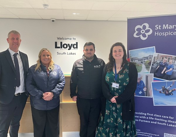 Lloyd South Lakes announce their charity Partnership with St Mary's Hospice