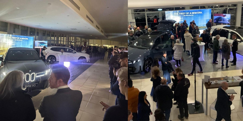 Customers at Newcastle BMW iX3 Launch