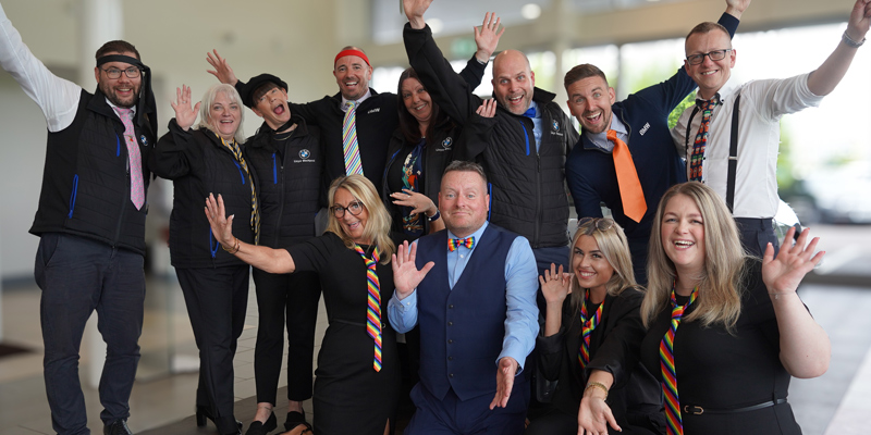 The Lloyd Blackpool BMW team in their funky ties.