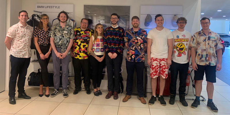 Members of the Lloyd Carlisle BMW team in their colourful attire.