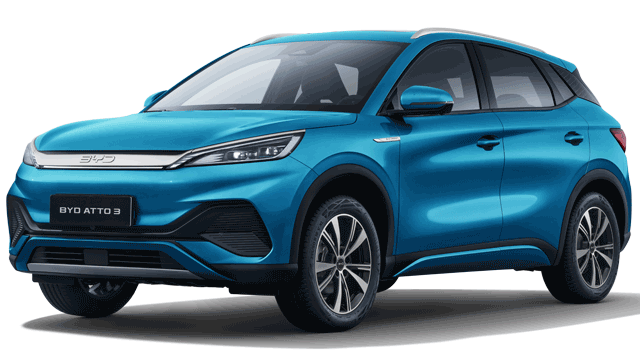 BYD ATTO 3 in LHD Blue