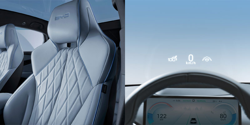 BYD Seal Seating and Head-up Display