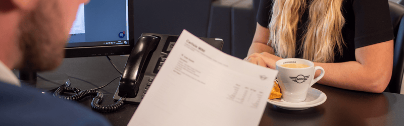 MINI customer in the showroom