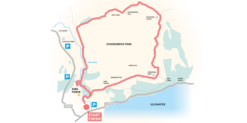 Aira Force Gowbarrow Walk Map