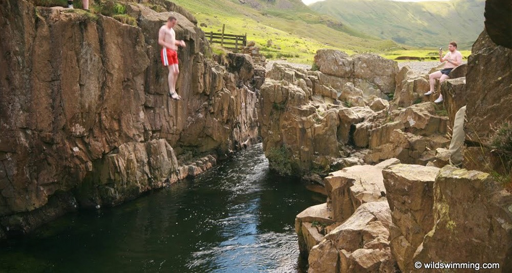 Wild Swimming at Blackmoss Post in Cumbria