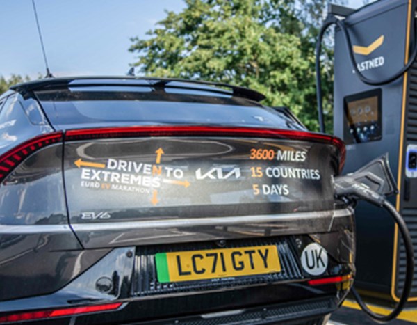 Driven to Extremes team departs Oslo for Lisbon in 3,600 mile drive over five days in the Euro EV Marathon