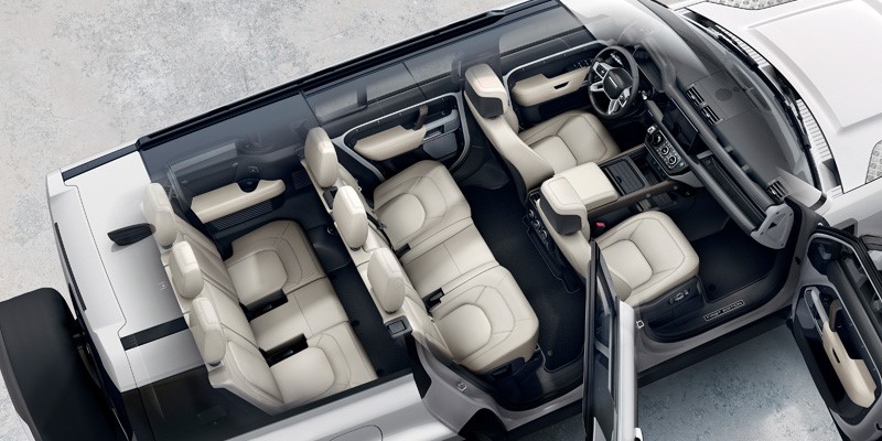 Land Rover Defender 130 interior seats