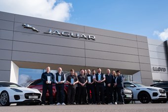 The Lloyd Jaguar Carlisle team with their five awards.