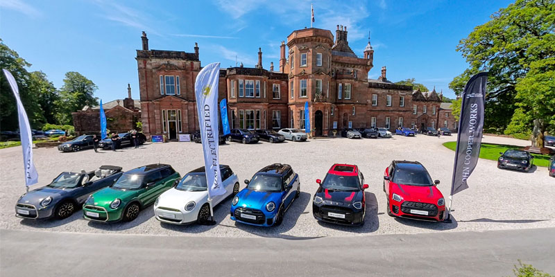 MINI Car line up at Netherby Hall
