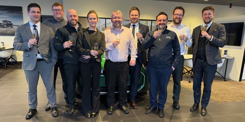 Lloyd North Tyneside toasting in the showroom!