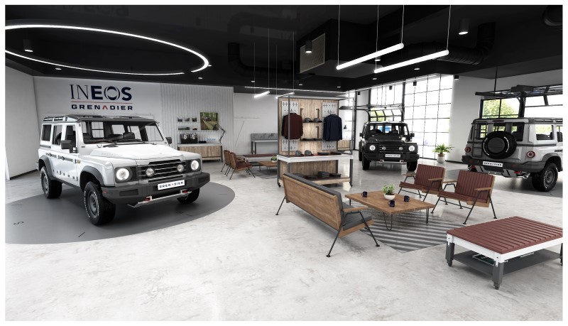 INEOS Grenadier retail showroom concept Lloyd Motor Group