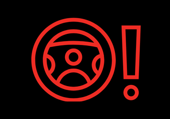 Power steering warning light