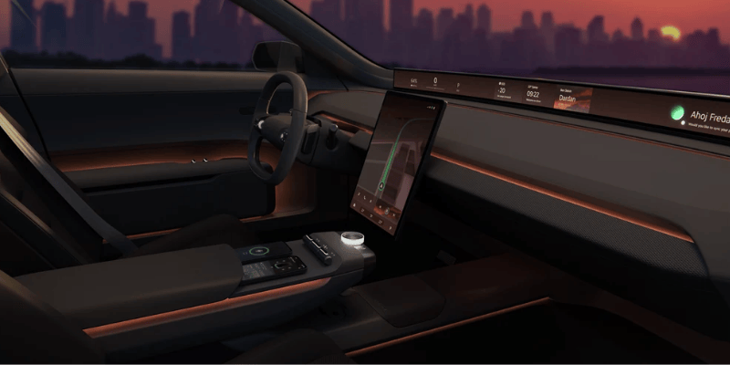 Vision O interior at night