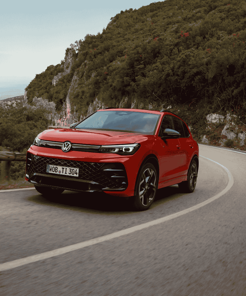 Volkswagen Tiguan driving on road