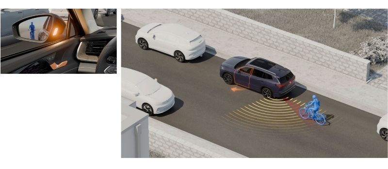 Volkswagen Tyron exit waring system