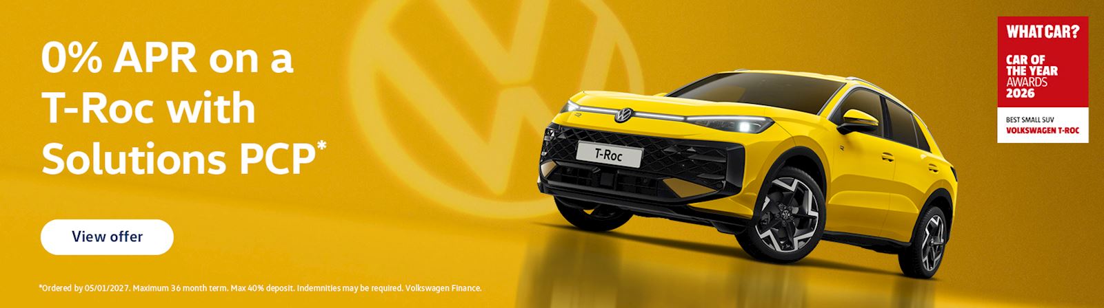 New Volkswagen T-Roc yellow