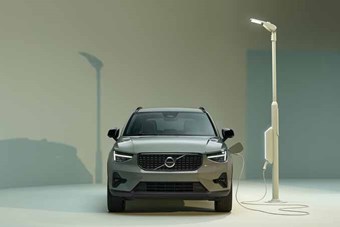 Charging an Electric Volvo Car